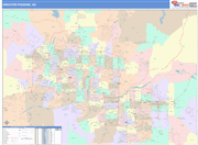 Port St. Lucie Metro Area Wall Map Color Cast Style